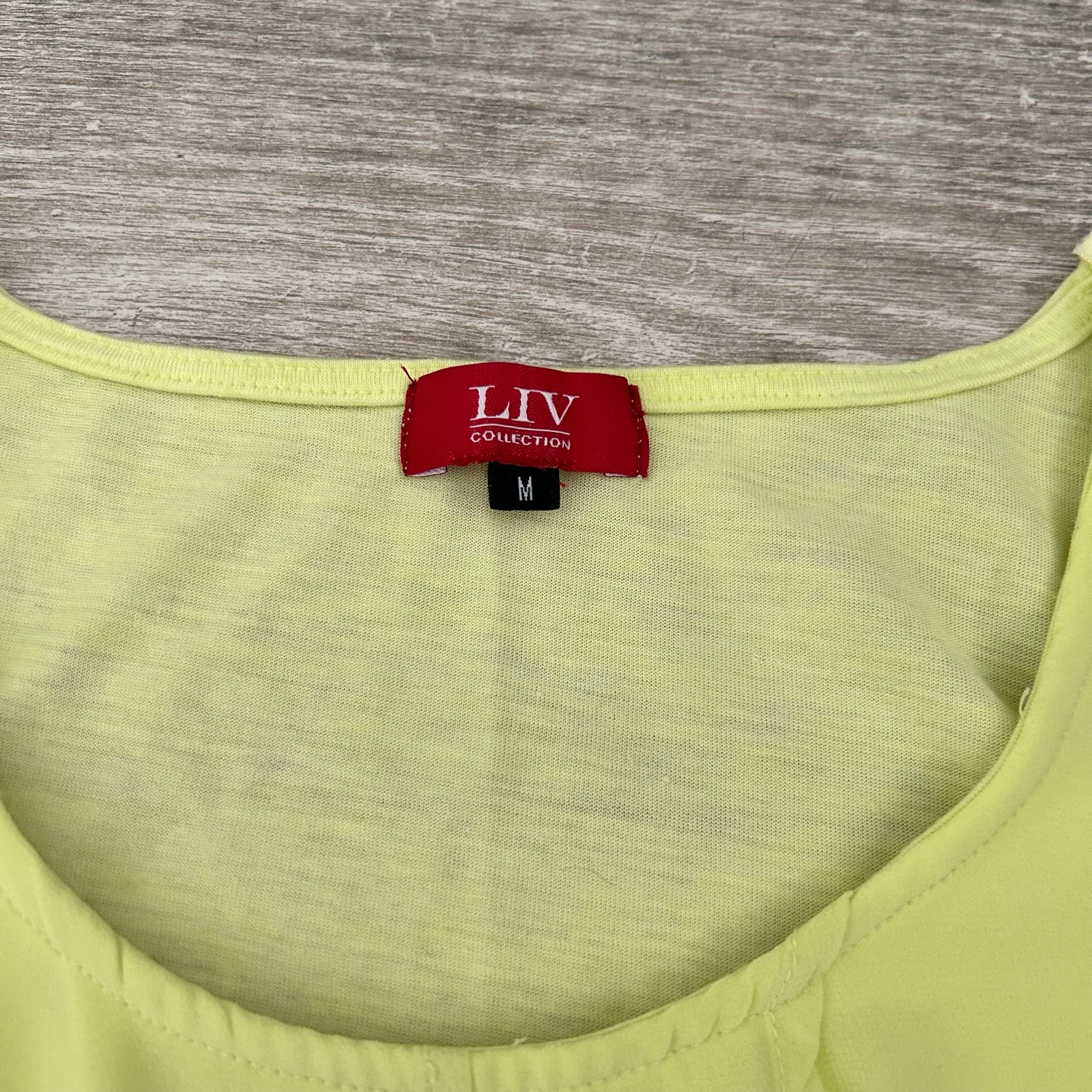 LIV Collection Top sin mangas Amarillo En capas / Chifón – Talla M – photo 5